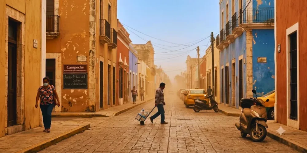polvo del sahara eleva el calor en campeche