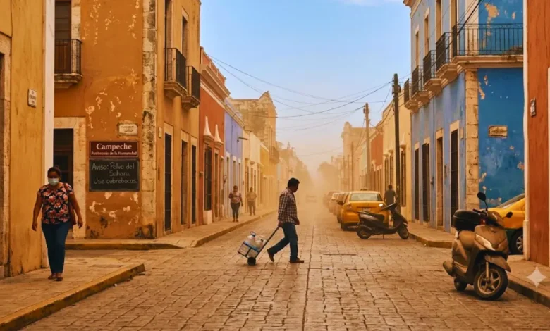 polvo del sahara eleva el calor en campeche