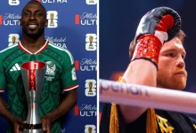 canelo Álvarez entrega premio a julián quiñones tras brillar en el partido inaugural del mundial 2026 (1)