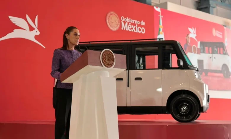 Claudia Sheinbaum presenta a Olinia 1, primer vehículo eléctrico mexicano (Foto de cortesía)