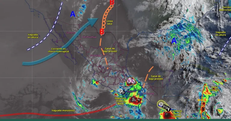 Pronóstico del tiempo hoy en México: avanza depresión tropical Boris, lluvias intensas (Foto de internet)