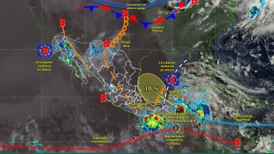Pronóstico del tiempo hoy en México: Lluvias intensas y circulación ciclónica (Imagen de Conagua)