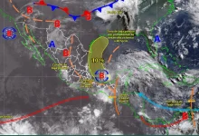 Pronóstico del tiempo hoy en México: onda tropical núm. 6 y lluvias intensas (Imagen de Conagua)