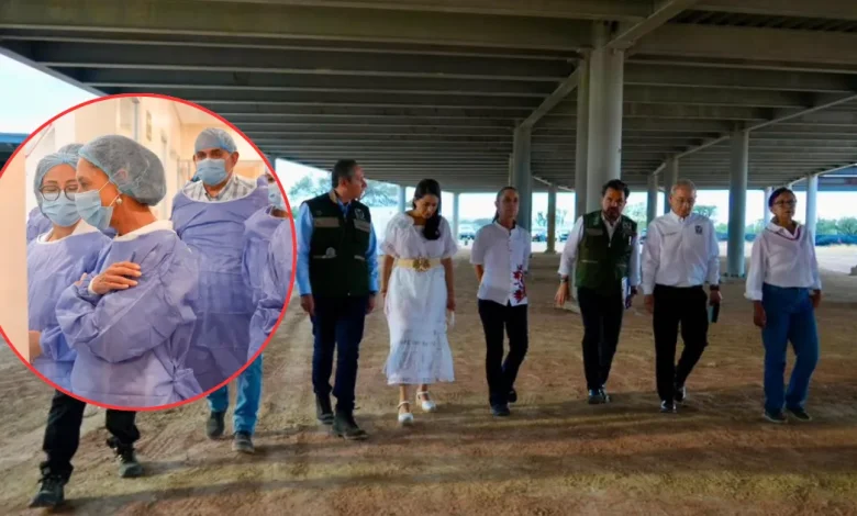 Claudia Sheinbaum supervisa nuevo hospital del IMSS en Aguascalientes (Foto de Gobierno de México)