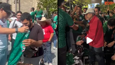 Aficionados de México se solidarizan con vendedores ambulantes (Fotos de redes sociales)