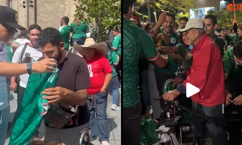 Aficionados de México se solidarizan con vendedores ambulantes (Fotos de redes sociales)