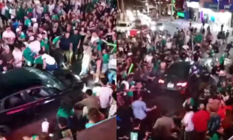 Aficionados son arrollados en Cabo San Lucas durante México vs Chequia (Fotos de internet)