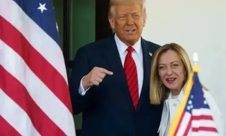 giorgia meloni acusa a trump de inventar historia sobre una fotografía durante el g7
