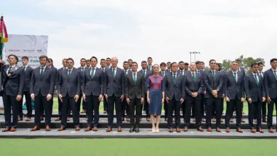 presidenta claudia sheinbaum abandera a la selección nacional de méxico que participará en la copa mundial de la fifa 2026