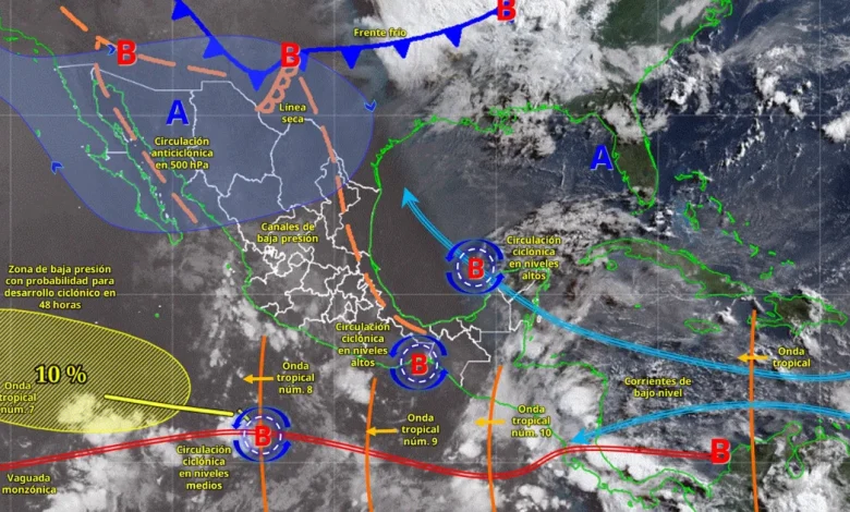 pronóstico del clima en méxico lluvias intensas en veracruz, oaxaca y chiapas