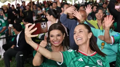 Sheinbaum asiste al Fan Fest de la Gustavo A. Madero junto a Clara Brugada