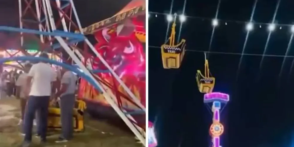 cabina de teleférico cae en la feria carmen 2026 en campeche; suspenden la atracción