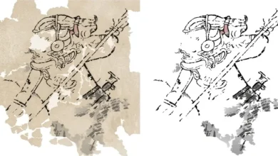 reconstrucción digital de mural en calakmul revela figura mitológica maya