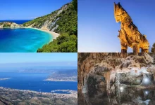 De la pantalla al Mediterráneo destinos imperdibles para revivir la Odisea de Homero (Fotos Expedia, El Globo Turquía, Wikipedia, y Visit Peloponnese)