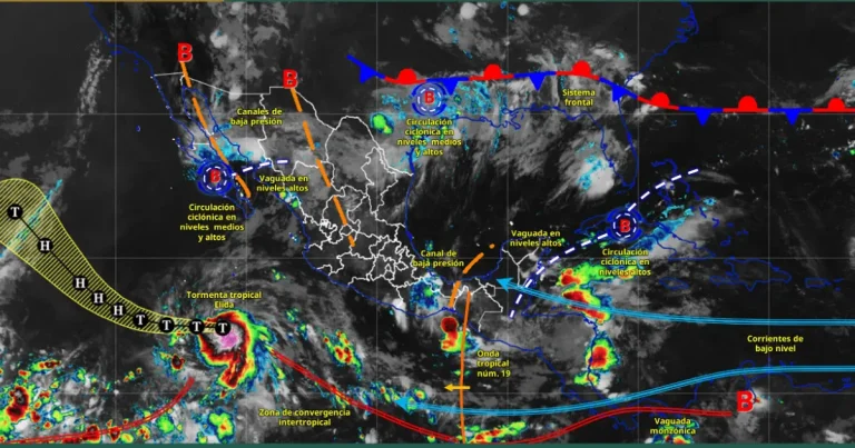 Pronóstico del clima: se formó la tormenta tropical Elida, lluvias se intensifican (Imagen de Conagua)