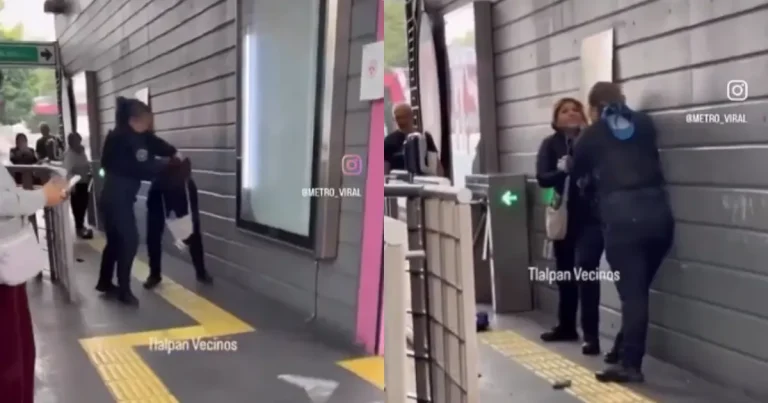 Suspenden a policías que se pelearon en estación de Metrobús (Fotos de internet)