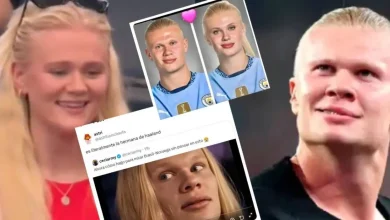 hermana de haaland se vuelve viral en el mundial 2026 por su increíble parecido con el goleador noruego (1)