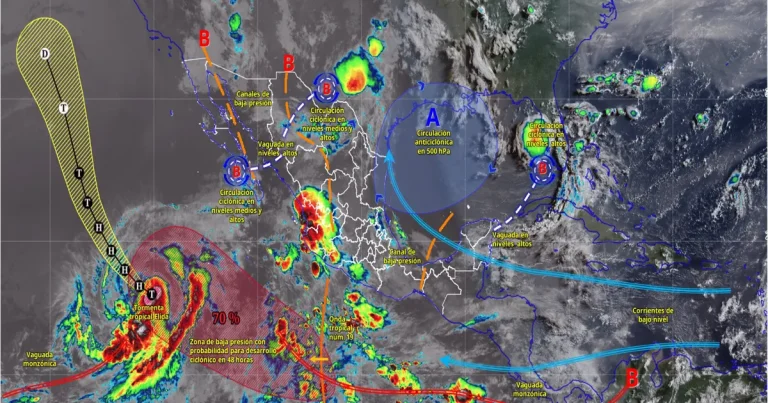 lluvias intensas afectarán el noroeste de méxico prevén chubascos en gran parte del país