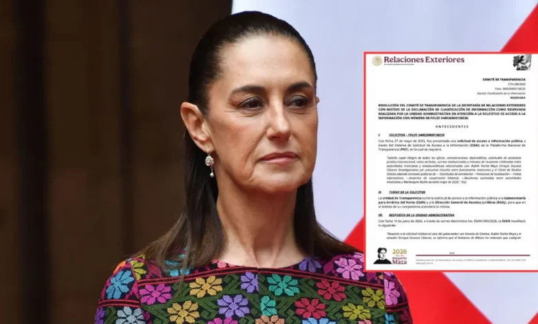 sheinbaum ordena transparentar información sobre solicitudes de extradición de rocha moya e inzunza