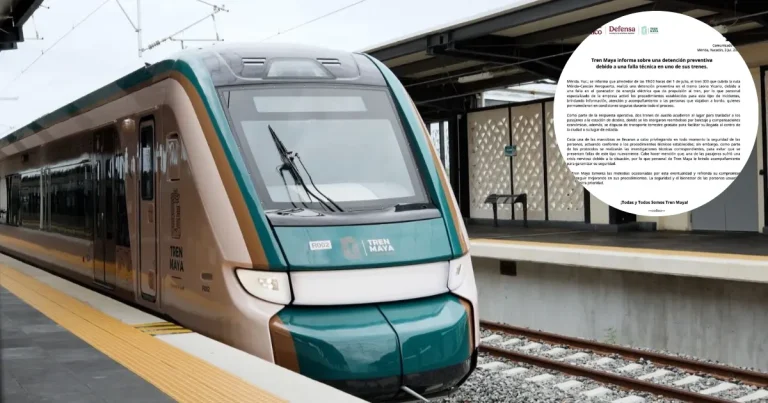 Tren Maya informa sobre una detención preventiva debido a una falla técnica en uno de sus trenes