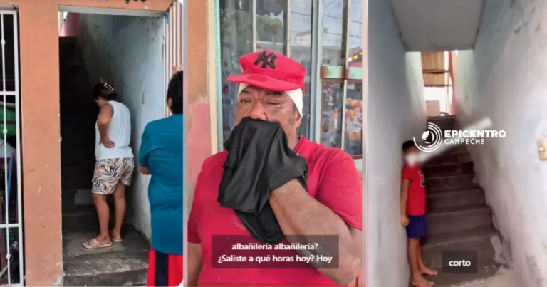 Pidió su comida y su esposa lo empujó por las escaleras en Ciudad del Carmen (Fotos de redes sociales)