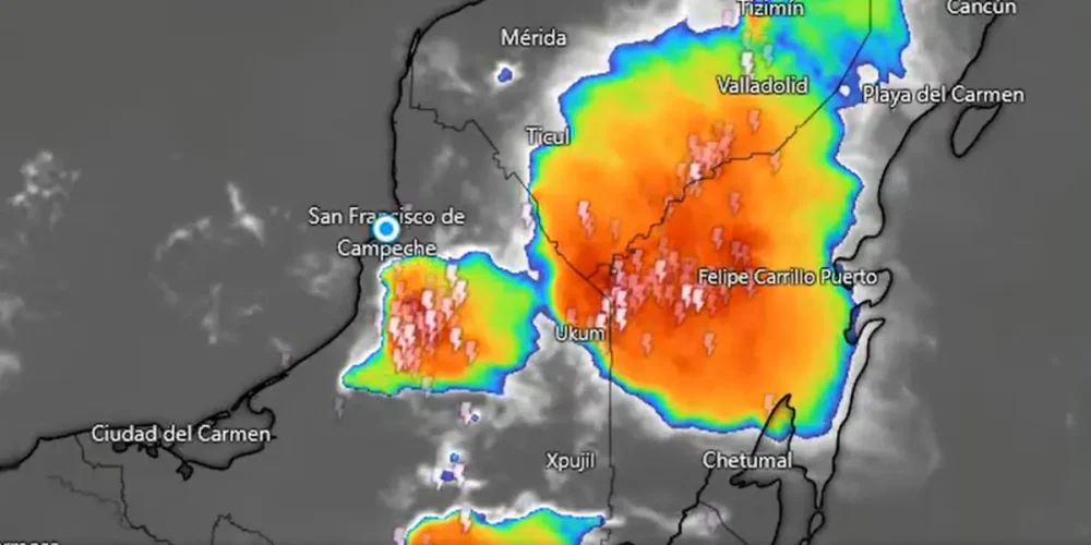 Tormentas eléctricas y fuertes lluvias para esta tarde en Campeche (Foto de Protección Civil de Campeche)