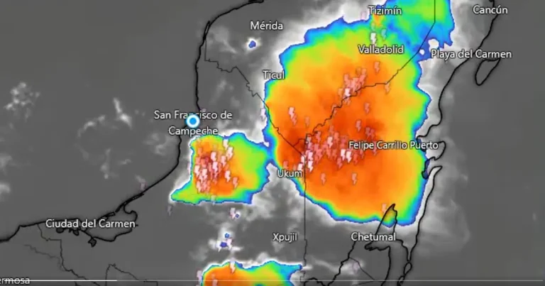 Tormentas eléctricas y fuertes lluvias para esta tarde en Campeche (Foto de Protección Civil de Campeche)