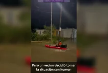 kayak en campeche se vuelve viral por calles inundadas