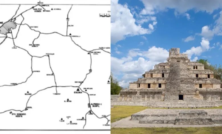 La ingeniería que venció a la sequía El sistema hídrico de Edzná (Fotos ReserchGate y Tierras Mayas)