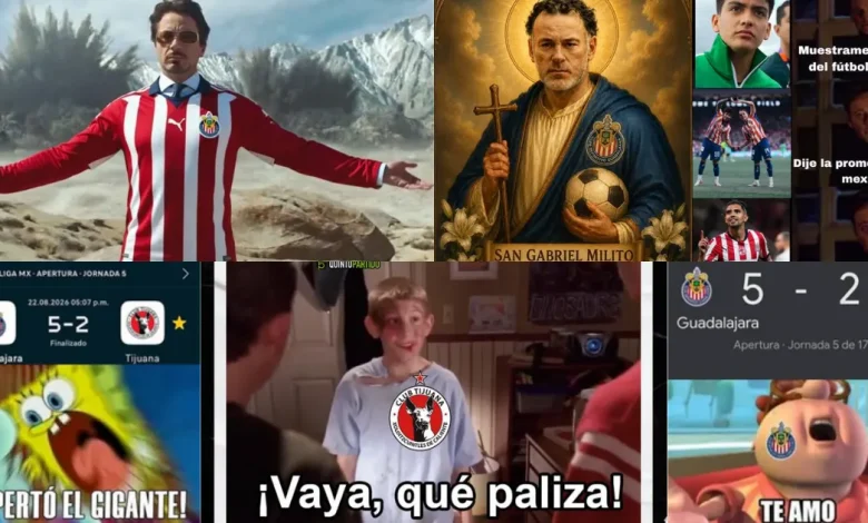 Chivas arrolla a Tijuana con feria de goles y desata ola de memes en redes sociales (Fotos Redes Sociales)