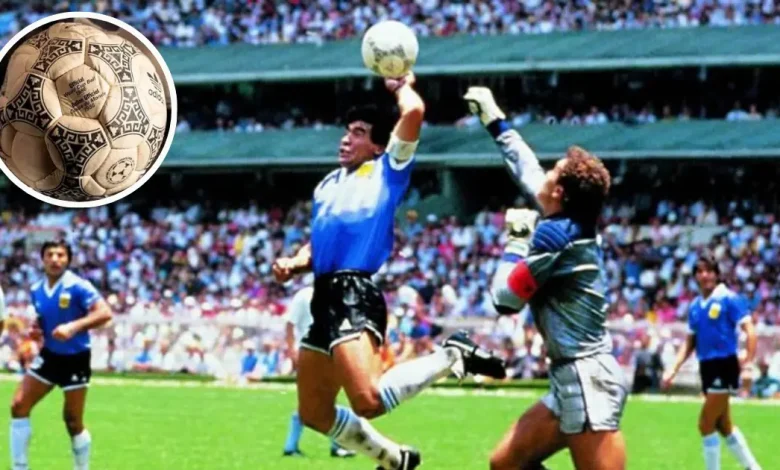 El balón de Diego Maradona en el Mundial de 1986 alcanza los 3.35 millones de dólares (Fotos Redes Sociales)