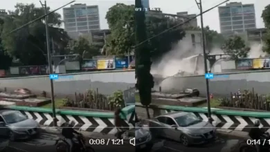 Viaducto Miguel Alemán: edificio colapsa en Escandón, video (Fotos de redes sociales)