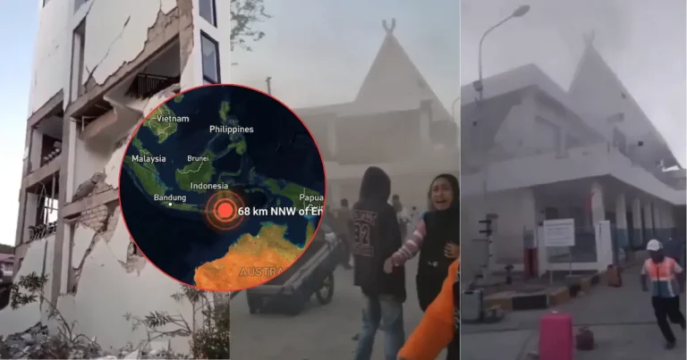 Terremoto de 7.7 en Indonesia activa alerta por tsunami (Fotos de redes sociales)