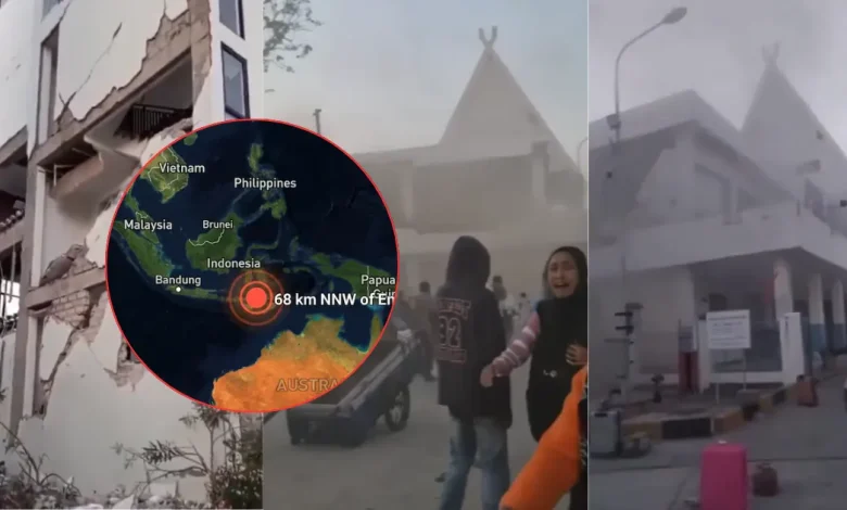 Terremoto de 7.7 en Indonesia activa alerta por tsunami (Fotos de redes sociales)