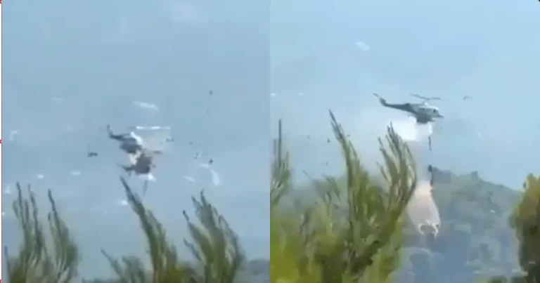 Captan choque de helicópteros en Grecia: dos muertos y dos heridos (Fotos de redes sociales)