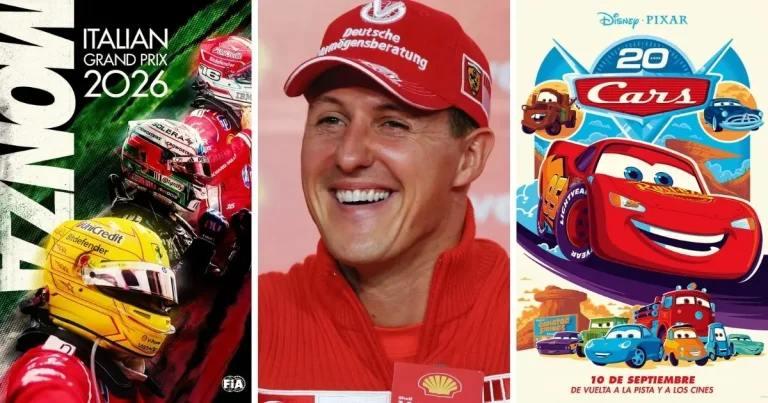 gran premio de italia f1 ferrari, schumacher y rayo mcqueen llegan a monza