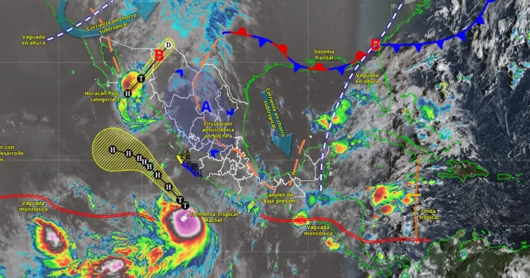 clima en méxico hoy huracán polo entra a sonora