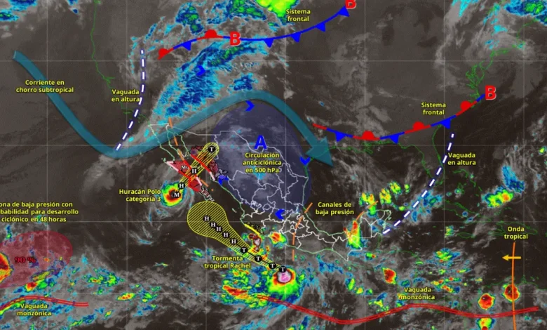 clima en méxico hoy polo tocará tierra en bcs