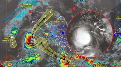 Huracán Polo es categoría 3 en el Pacífico, se formó depresión tropical (Imagen de Conagua)
