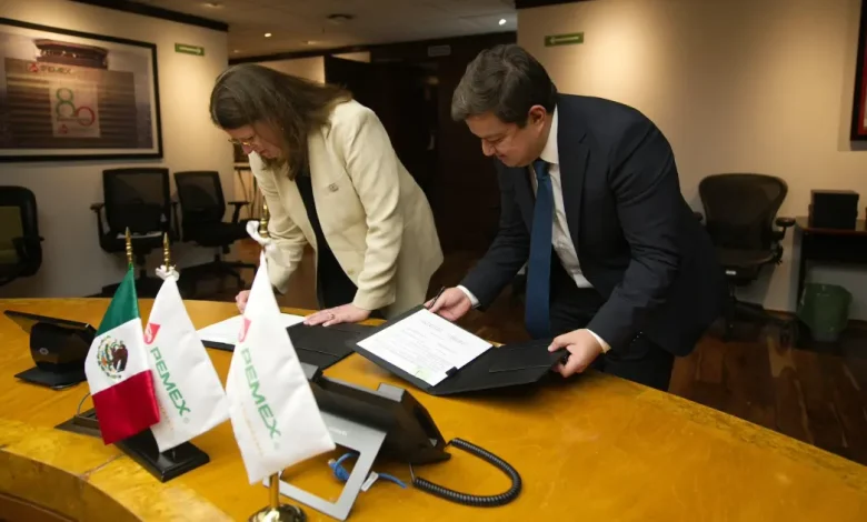 Pemex y la empresa Woodside Energy (Foto de redes sociales)