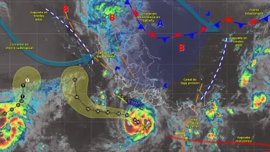 Clima de hoy: huracán Polo y onda tropical provocarán fuertes lluvias (Imagen de Conagua)