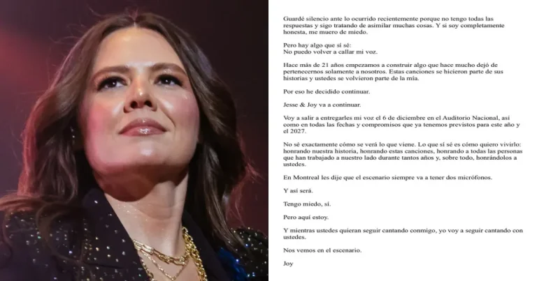 joy huerta rompe en llanto tras separación de jesse & joy, se enteró 20 minutos antes