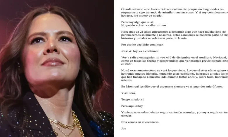 joy huerta rompe en llanto tras separación de jesse & joy, se enteró 20 minutos antes