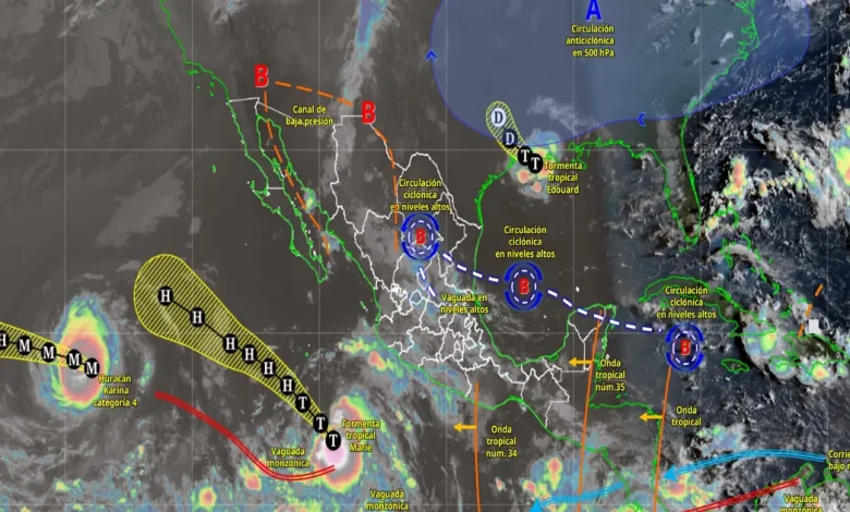 lluvias fuertes y muy fuertes afectarán a 26 estados de méxico