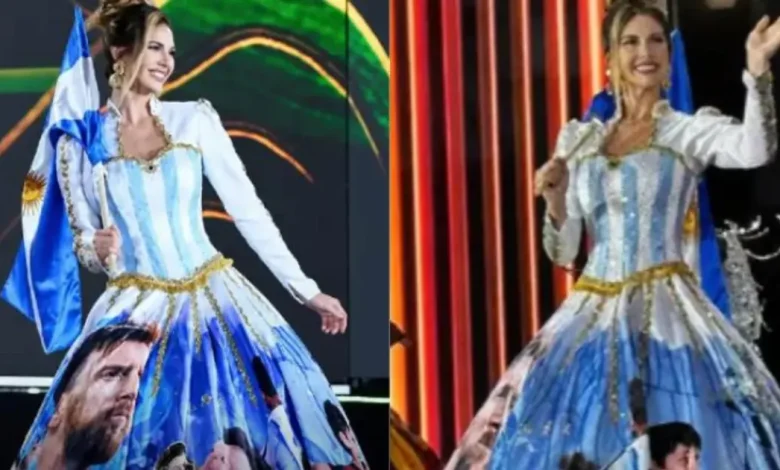 miss argentina luce vestido de messi en miss mundo