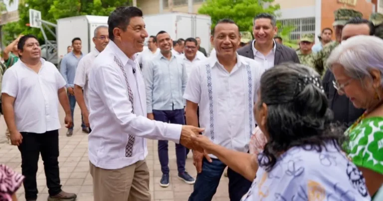 salomón jara recorre juchitán junto a autoridades federales y estatales