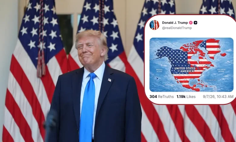 trump incluye a méxico y canadá en mapa de eu