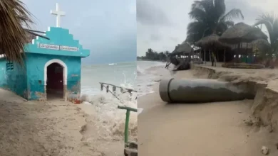 daños por tormenta isaías en sabancuy el mar deslava playas