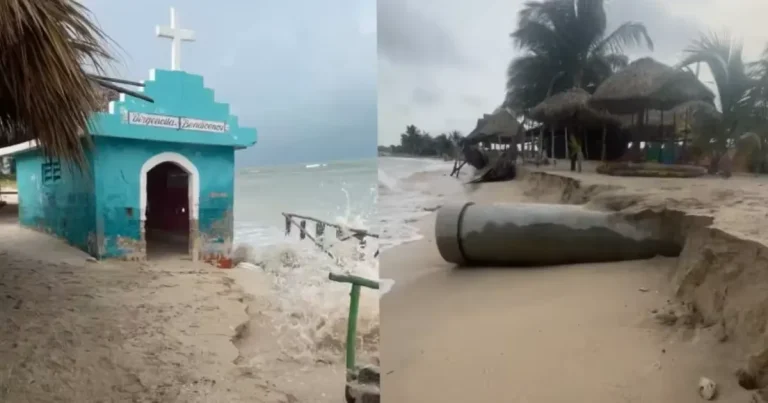 daños por tormenta isaías en sabancuy el mar deslava playas