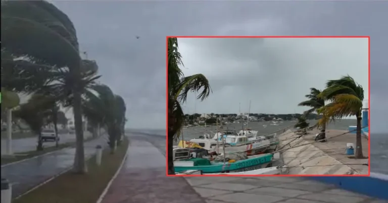 Evento de Norte provocará lluvias y cierre de puertos en Campeche (Fotos de redes sociales)